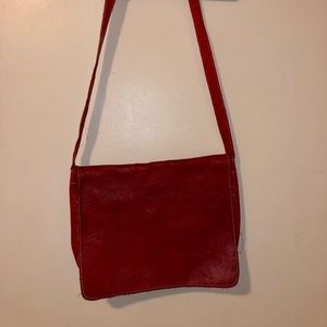 Red Leather Messenger Bag